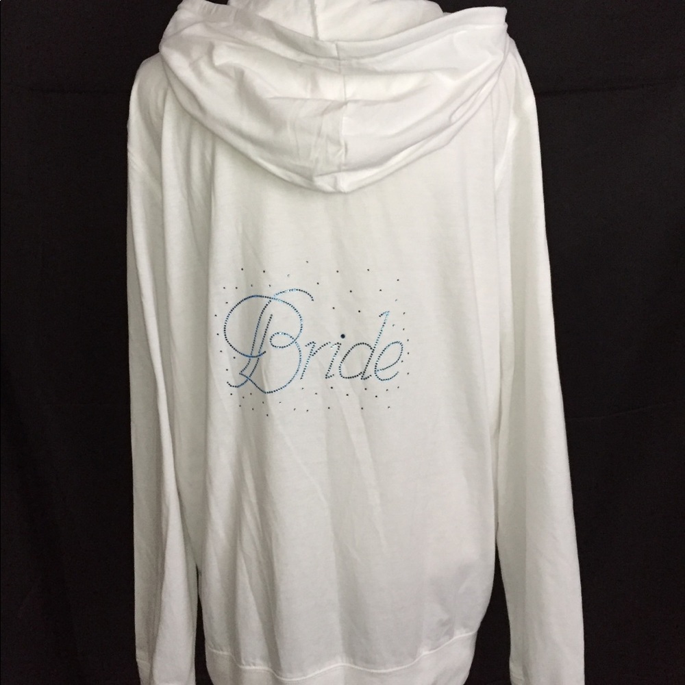 Women’s bride hooded zipper jacket wedding size xl